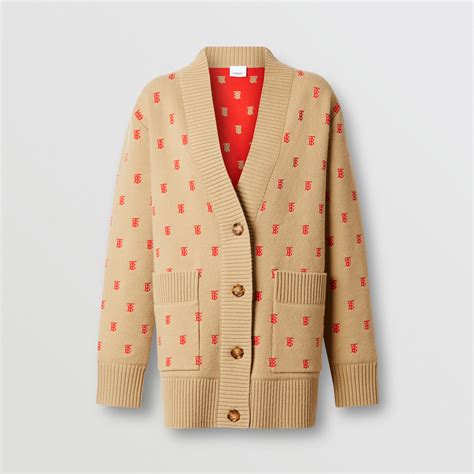 burberry monogram wool cardigan|houndstooth cardigans for women.